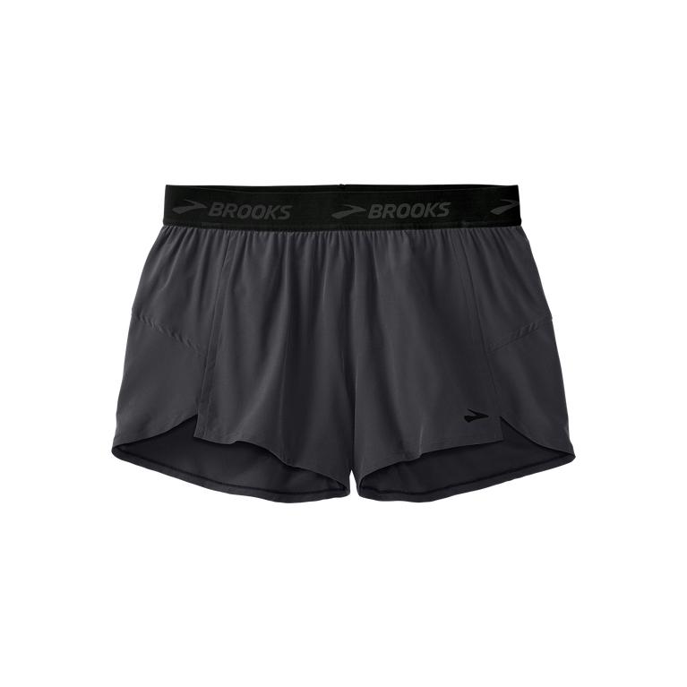 Brooks Chaser 3" Womens Running Shorts - Asphalt/DarkGey - Indonesia (HPSI-82195)